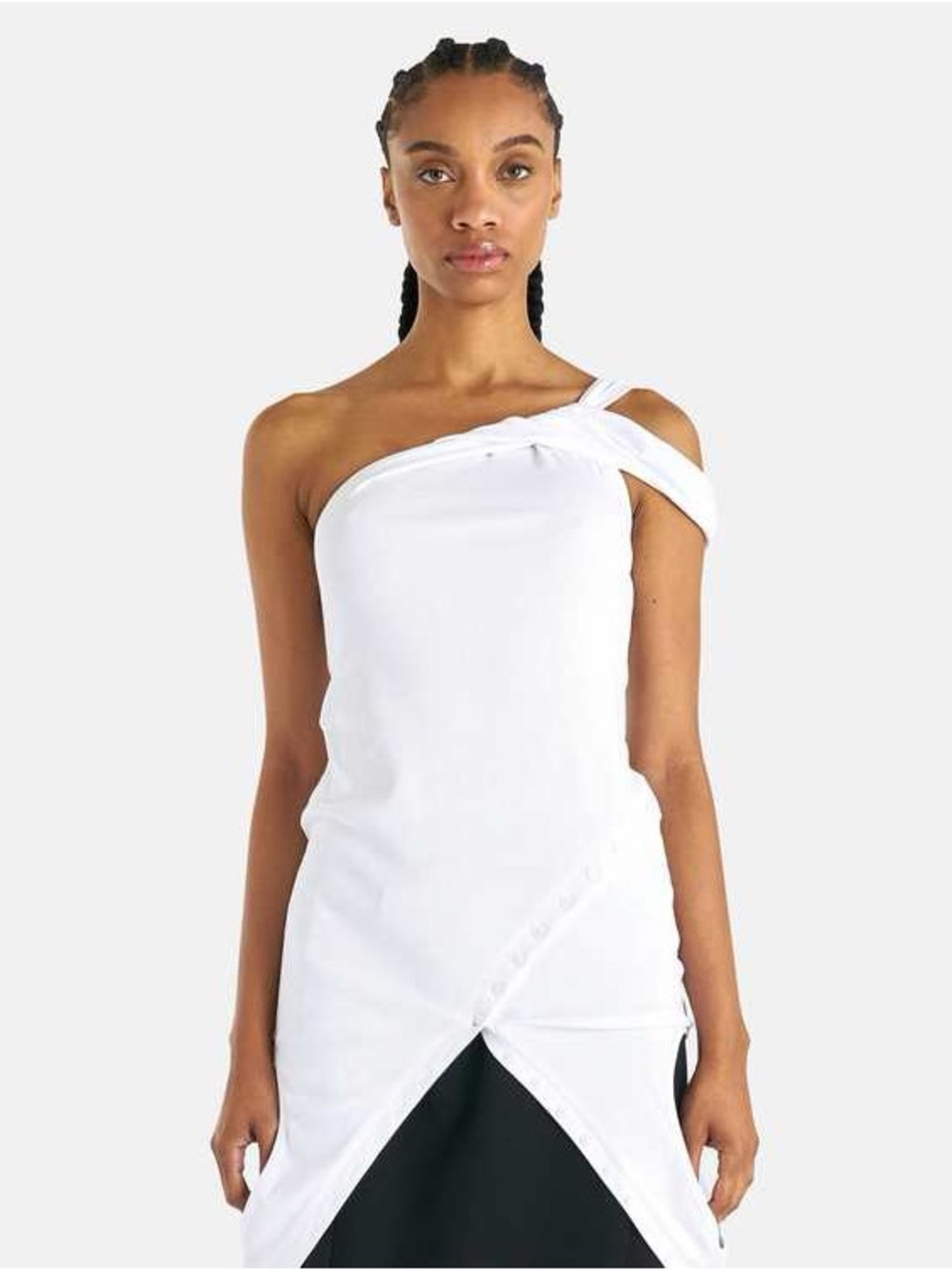 NWT SIMIKHAI White One-Shoulder Asymmetric top/dress Size S